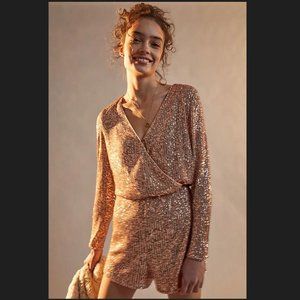 Anthropologie Alyce Sequined Romper - Raga Brand